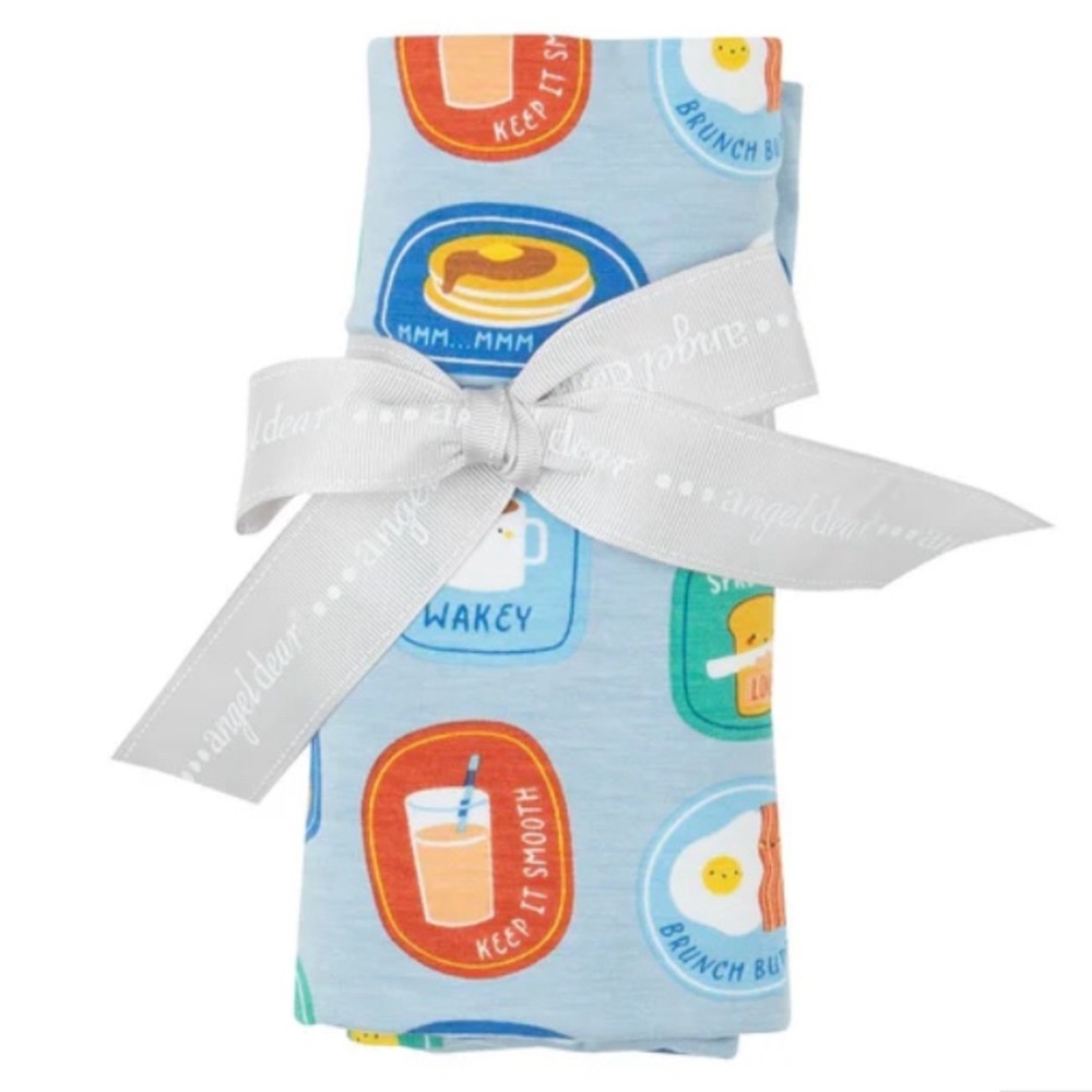 Angel Dear Breakfast Club Patches Swaddle NWT